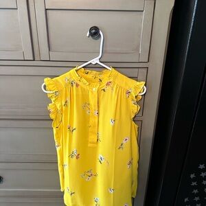 Loft yellow blouse size small.